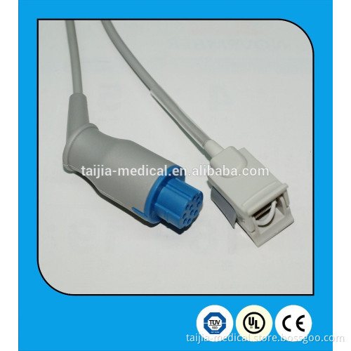Replacement Datex-ohmeda Compatible Medical Pediatric Finger Clip Spo2 Sensor with 10 pin connector